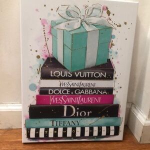 Blue and Black Art Decor Canvas